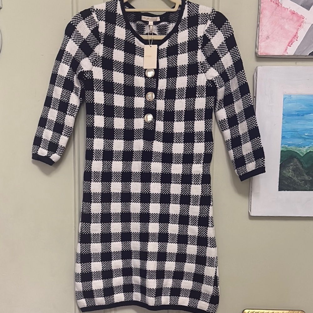 Dress Maje Monochrome Knit Pattern Top
